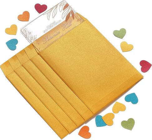 Quotidian Orange Seel Seal Flat A6 Pearlescent Paper Paper 4 3/4 "× 6 1/2" (12 × 16.5 سم) حزمة 25 - Confetti Cards دعوة صور الزفاف in Kuwait