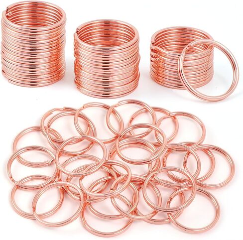 Split Key Rings 3/8 Inch Jump Rings -Pale Gold 300 Pcs Key Rings Bulk -Split Round Metal Keyring for Lanyards, Tags, CraftsKeys, Keychain, Jewelry Making Supplies in Saudi Arabia