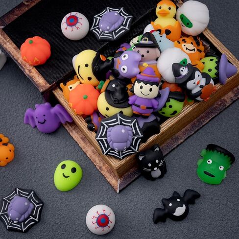 Joyin 100 PCS Halloween Mochi Squishy Toys for Kids Gift ، Halloween Kawaii Sensory Truff Toys for Halloween Party Favors Decor in Kuwait