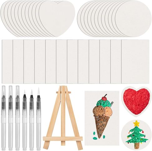 36 PCS Magic Foam Plane Painture Kit Purfy Paint with Water Brush 3D Drawing Paper for Kids Drawing Magic Canvas Sponge for Painting Art Fruced DIY Draw Draw Pens Art Supplies in Kuwait