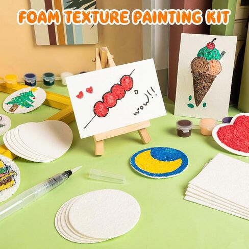 36 PCS Magic Foam Plane Painture Kit Purfy Paint with Water Brush 3D Drawing Paper for Kids Drawing Magic Canvas Sponge for Painting Art Fruced DIY Draw Draw Pens Art Supplies in Kuwait