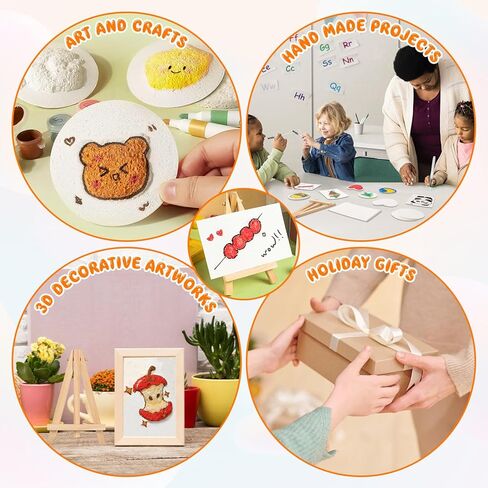 36 PCS Magic Foam Plane Painture Kit Purfy Paint with Water Brush 3D Drawing Paper for Kids Drawing Magic Canvas Sponge for Painting Art Fruced DIY Draw Draw Pens Art Supplies in Kuwait