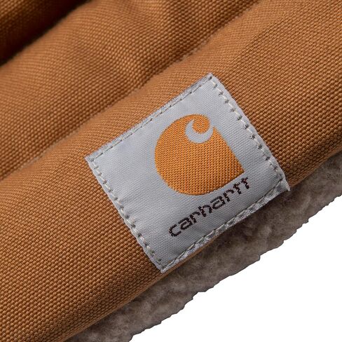 Carhartt Durable Firm Duck Sherpa Top Dog Napper Pad, Washable Duck Canvas Pads for Dogs, Sherpa Top Napper Pad (Carhartt Brown), Medium in Saudi Arabia