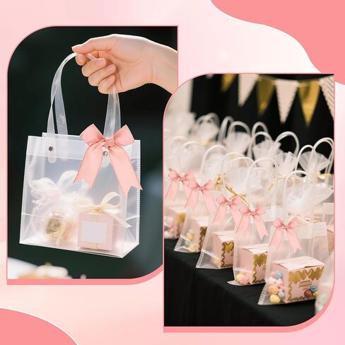 50 Piece Rose Gold Premium Satin Ribbon Bows 3.3 Inch Rose Gold Satin Ribbon Bows for Crafts, Party Favors, Wedding, Baby Shower Decorations in Saudi Arabia