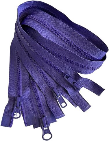 2pcs YKK #5 Molded Plastic Two-Way Separating, Open-End Jacket Zipper - Tape Color: Purple #559W - Choose Your Length - Made in The United States (Purple #559W, 16" Inches) in Saudi Arabia