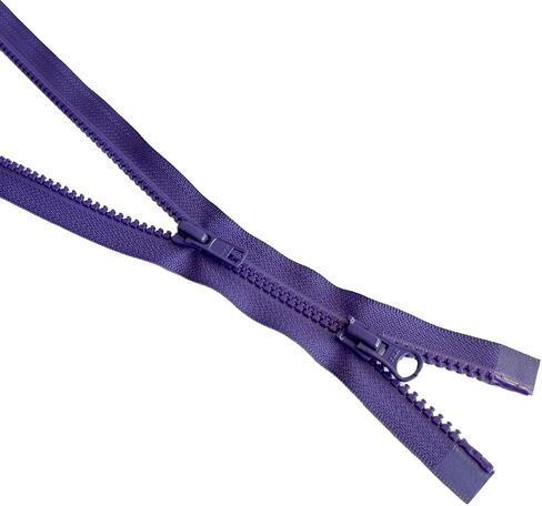 2pcs YKK #5 Molded Plastic Two-Way Separating, Open-End Jacket Zipper - Tape Color: Purple #559W - Choose Your Length - Made in The United States (Purple #559W, 16" Inches) in Saudi Arabia