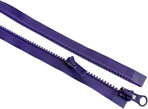 2pcs YKK #5 Molded Plastic Two-Way Separating, Open-End Jacket Zipper - Tape Color: Purple #559W - Choose Your Length - Made in The United States (Purple #559W, 16" Inches) in Saudi Arabia