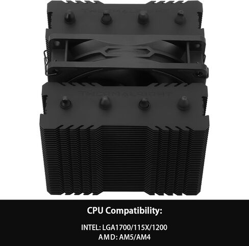 Thermalright Peerless Assassin 90 SE CPU Air Cooler, 4 Heat Pipes, Dual Towers Single PWM Fan, 110mm High CPU Cooling Fan,for AMD:AM4 AM5/Intel LGA 1851/1700/1150/1151/1200（PA90SE） in Saudi Arabia