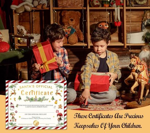 Christmas Gifts Certificates, 25 Pcs Xmax Holiday Certificates from Santa, Christmas Gifts for Kids, Christmas Party Favors Supplies Decorations, 19 in Saudi Arabia