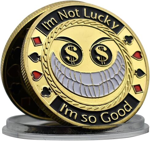 12pc/set texas poker chip coin casino card lucky press metal metal challenge coin collection hift templic in Saudi Arabia
