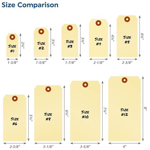 SmartSign Numbered Alteration Tags | 3.125" x 6.25" Manila Stock, Pack of 500 in Saudi Arabia