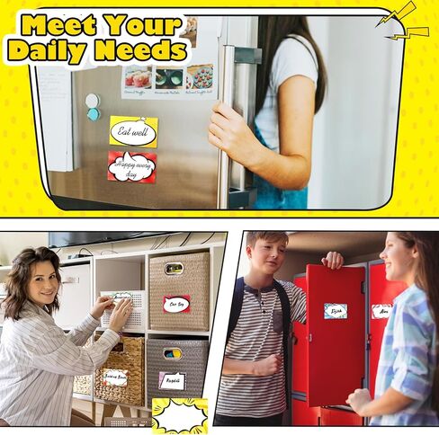 Super Hero Name Tag Stickers 250pcs - 3"x2" Waterproof Durable Labels for Kids Birthday Party, Classroom Supplies & Themed Decor - Personalized Superhero Stickers for School Events (250) in Kuwait