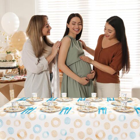192 pcs Pumpkin Baby Shower Decorations Fall Pumpkin Oh Baby Party Plates for Boys A Little Pumpkin is On His Way Autumn Baby Shower Paper Plates Napkins Disposable Dinnerware Serves 24 Guests in Saudi Arabia