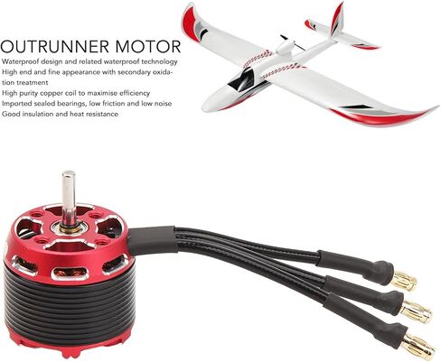 VGEBY C2830 Outrunner Brushless Motor, High Torque Low Noise Brushless Motor for RC Fixed Wing Airplane (1300KV) in Saudi Arabia