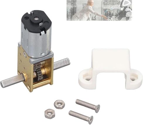 محرك DC المصقول ، 1218 - N20 حمولة كبيرة الحمل محرك مزدوج العمود التروس محرك 12V 136 دورة في الدقيقة محرك كهربائي موجه مع مقعد ثابت لروبوتات السيارات الذكية in Kuwait