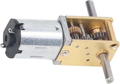 محرك DC المصقول ، 1218 - N20 حمولة كبيرة الحمل محرك مزدوج العمود التروس محرك 12V 136 دورة في الدقيقة محرك كهربائي موجه مع مقعد ثابت لروبوتات السيارات الذكية in Kuwait