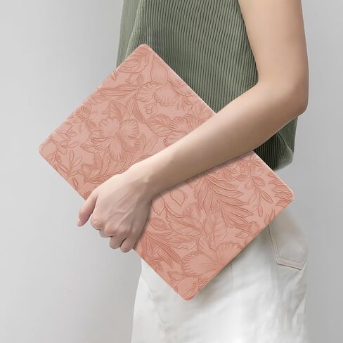 DTangLsm for MacBook Pro 16 inch Case 2025 2024-2021 M4 M3 M2 M1 A3403 A3186 A2991 A2780 A2485 Pro/Max, Elegant Texture Retro Leather Hard Shell Case+Keyboard Skin for Mac Pro 16,Embossed Floral Green in Kuwait