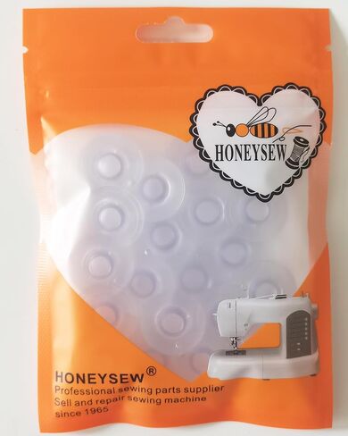 HONEYSEW 20PCS Plastic Bobbins 4114401 for Husqvarna Viking 100 105 Classica 120 150 6540 in Saudi Arabia