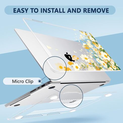 MecBevia for MacBook Pro 16 Inch Case (2025–2021, M4/M3/M2/M1 Pro & Max, Model A3403 A3186 A2991 A2780 A2485), Hard Shell & Keyboard Cover, Screen Protector, Webcam Cover, Adapter, Abstract Flower in Saudi Arabia