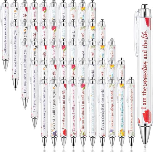 Mr. Pen- Christian Pen Set, 50 Pack, Black Ink, Floral, Bible Verse Pens, Ballpoint Bible Pens No Bleed Through in Saudi Arabia