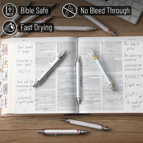 Mr. Pen- Christian Pen Set, 50 Pack, Black Ink, Floral, Bible Verse Pens, Ballpoint Bible Pens No Bleed Through in Saudi Arabia