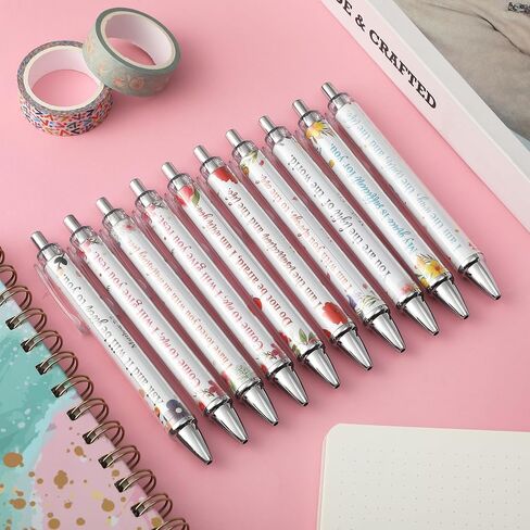 Mr. Pen- Christian Pen Set, 50 Pack, Black Ink, Floral, Bible Verse Pens, Ballpoint Bible Pens No Bleed Through in Saudi Arabia