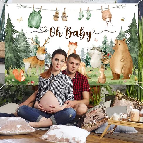 Avezano Woodland Dust Dream Decorations Woodland Baby Shower Party Lanner للأطفال 6 × 3.6 قدم حيوانات صغيرة in Saudi Arabia