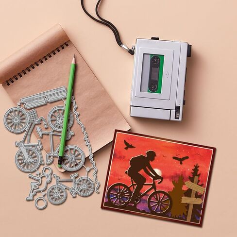 GLOBLELAND Cycling Bicycle Cutting Dies for DIY Scrapbooking Metal Cyclist Rider Cut Dies Bikes and Birds Die Cuts for Card Making Embossing Photo Album Craft Decor in Saudi Arabia