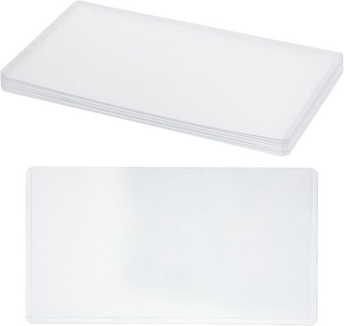 6 Pack Dollar Bill Sleeves,8" X 4.3" PVC Clear Dollar Bill Holder Money Plastic Sleeves for Cash Waterproof Currency Holder for Bills Currency Topload Holders Bills Protectors for Collectors in Saudi Arabia