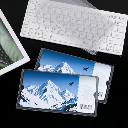 6 Pack Dollar Bill Sleeves,8" X 4.3" PVC Clear Dollar Bill Holder Money Plastic Sleeves for Cash Waterproof Currency Holder for Bills Currency Topload Holders Bills Protectors for Collectors in Saudi Arabia