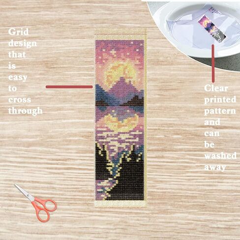FreeBloss 12pcs Cross Stitch Stitch Kit للمبتدئين البالغين نمط المناظر الطبيعية الجميلة مختومة مجموعة الإشارة المرجعية مع تعليمات مرجعية مرجعية DIY لهدية 8 "x2.4" in Saudi Arabia