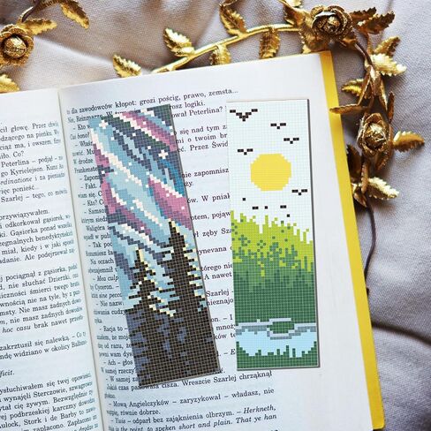 FreeBloss 12pcs Cross Stitch Stitch Kit للمبتدئين البالغين نمط المناظر الطبيعية الجميلة مختومة مجموعة الإشارة المرجعية مع تعليمات مرجعية مرجعية DIY لهدية 8 "x2.4" in Saudi Arabia