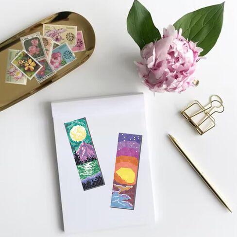 FreeBloss 12pcs Cross Stitch Stitch Kit للمبتدئين البالغين نمط المناظر الطبيعية الجميلة مختومة مجموعة الإشارة المرجعية مع تعليمات مرجعية مرجعية DIY لهدية 8 "x2.4" in Saudi Arabia