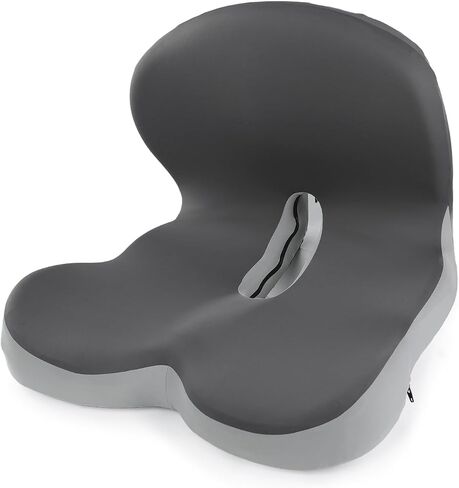 Truck Seat Cushion for Truck Driver Office Chair Cushion Semi Truck Driver Seat Cushion Memory Foam Car Seat Cushion with Lumbar Support Relieve Back Pain Sciatica Pain for Long Drives(Light Grey) in Saudi Arabia