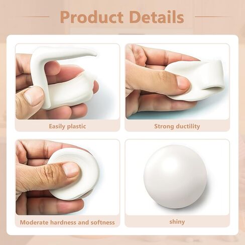 Soulchen Polymer Clay White ، Clay Oven Bake ، غير سامة ، 19.84 جنيهًا للنمذجة والمجوهرات والنحت و DIY والمشاريع in Kuwait
