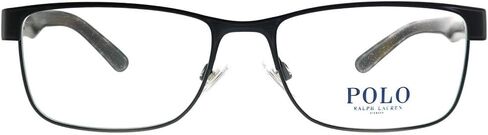 Polo Ralph Lauren Mens PH1157 Rectangular Prescription Eyewear Frames, Matte Black/Demo Lens, 57 mm in Saudi Arabia