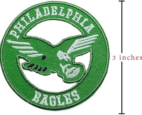 MJSHOP29 Eagle Circle Rugby Logo Patch Patch (Green) American Football Fan Team Team Iron on Sew on Patch المطرزة in Saudi Arabia