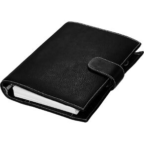A5 منظم Minerva Box Genuine Leather Journal Noteboor ، RANDOGY RINGERS BLANNER SIZE SIZE BOCKED مع مذكرات أجندة MINI 25 مم (لون الشاي الداكن) in Kuwait