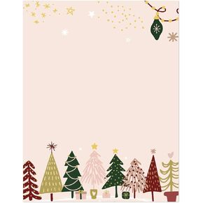 Whaline 60 Sheets Boho Christmas Tree Stationery Paper paper jouwte-sidive justiv xmas pord in Kuwait