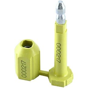 Amarine Made Bolt Seal (100) ختم الشحن مع طباعة ترقيم تدريجي لحاويات البضائع ومقطورات الشاحنات، وأختام حاويات البضائع باللون الأصفر (100) in Kuwait