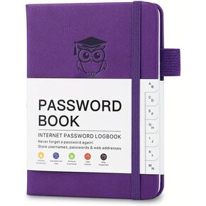 Password Keeper Book with Alphabetical Tabs，Small Password Books for Seniors, Password Notebook for Internet Website Address Log in Detail, Password Logbook to Help You Stay Organized in Saudi Arabia