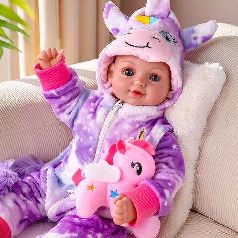 Babeside Baby Doll Girl - دمية طفل واقعية بحجم 15 بوصة بعيون زرقاء ، جسم ناعم في ملابس يونيكورن مثل دمى الطفل التي تبدو حقيقية لـ 3 4 5 6 7 8 9 سنوات فتاة ، هدية عيد ميلاد وتلعب in Saudi Arabia