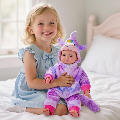 Babeside Baby Doll Girl - دمية طفل واقعية بحجم 15 بوصة بعيون زرقاء ، جسم ناعم في ملابس يونيكورن مثل دمى الطفل التي تبدو حقيقية لـ 3 4 5 6 7 8 9 سنوات فتاة ، هدية عيد ميلاد وتلعب in Saudi Arabia