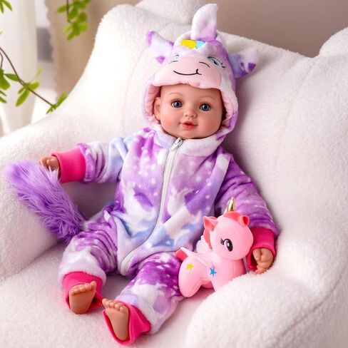 Babeside Baby Doll Girl - دمية طفل واقعية بحجم 15 بوصة بعيون زرقاء ، جسم ناعم في ملابس يونيكورن مثل دمى الطفل التي تبدو حقيقية لـ 3 4 5 6 7 8 9 سنوات فتاة ، هدية عيد ميلاد وتلعب in Saudi Arabia