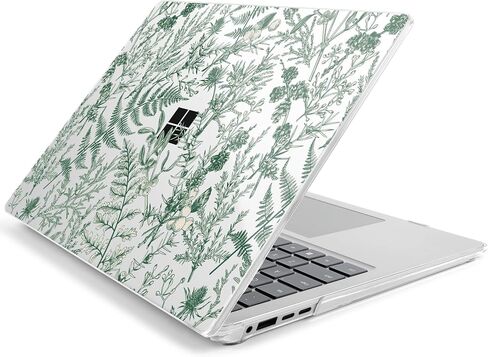 حالة صلبة لـ Microsoft Surface المحمول Surface Copilot+ PC 2024 (7th Ed) تصميم الأزهار الخفيفة الأزهار الصافية ، مع غطاء لوحة مفاتيح TPU ومحولات OTG ، زهور ملونة in Kuwait