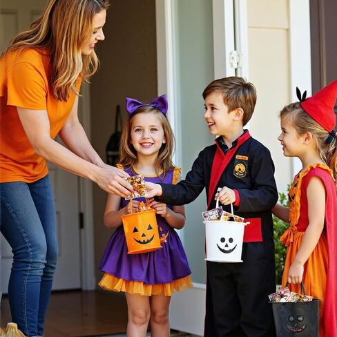 Konsait 100 PCS Small Halloween Treat Bags, Self Adhesive Clear Cookie Bags Halloween Cellophane Baggies for Candy Trick or Treat Party Favor Supplies in Saudi Arabia