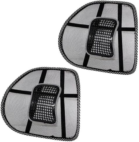Riverview Mesh Lumbar Back Back Brace Office ، Home ، Car Seat Chair Cushion Cool ، Black in Saudi Arabia