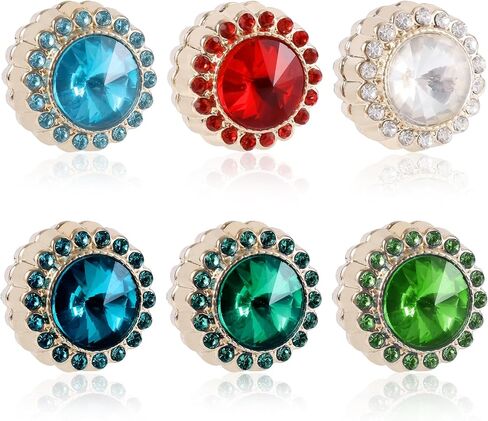 6 Pairs Hijab Magnets, Strong Hijab Pin Magnets 6 Colors Rhinestone Scarf Magnets Hijab Magnet Pins Hijab Pins for Women Scarves Niqab Muslim Islamic Hijab (Style 2) in Saudi Arabia