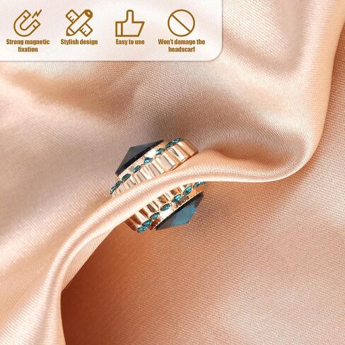 6 Pairs Hijab Magnets, Strong Hijab Pin Magnets 6 Colors Rhinestone Scarf Magnets Hijab Magnet Pins Hijab Pins for Women Scarves Niqab Muslim Islamic Hijab (Style 2) in Saudi Arabia