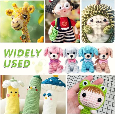 TOOB 40pcs 20 مم عيون سلامة بلاستيكية سوداء كبيرة ل amigurumis مع غسالات الحرف الكروشيه عيون لكروشيه محشو الحيوانات دمية الكروشيه. in Kuwait